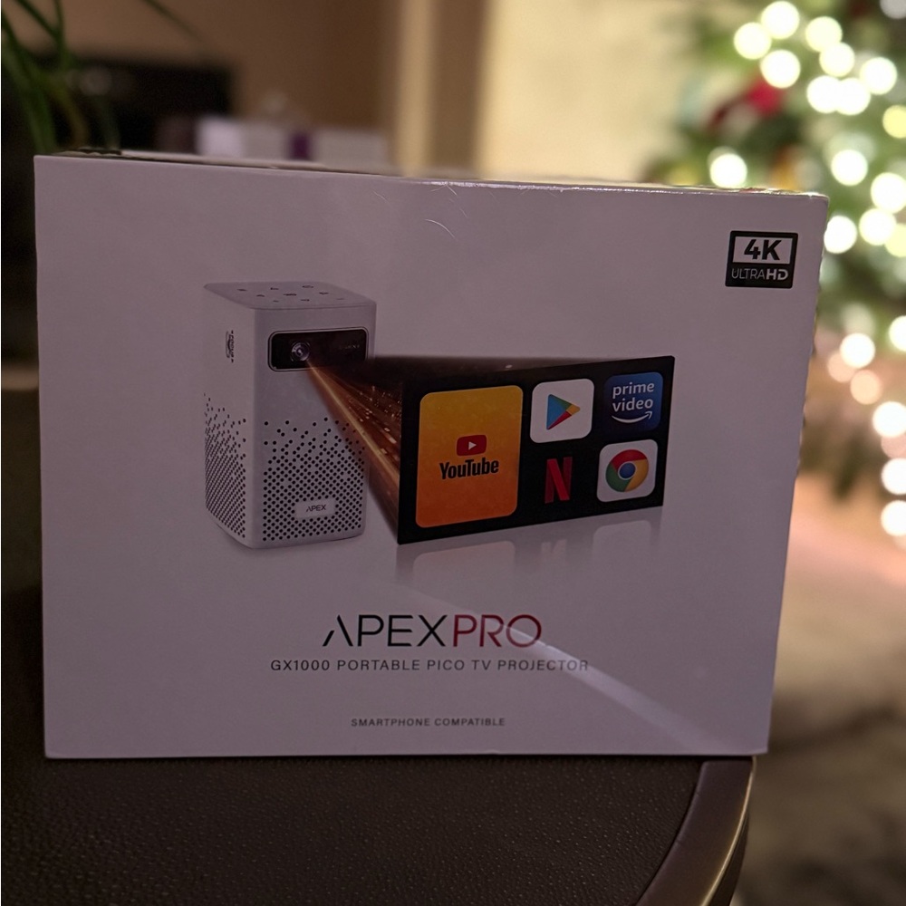 Apex Pro GX1000 Portable Pico TV Projector - White